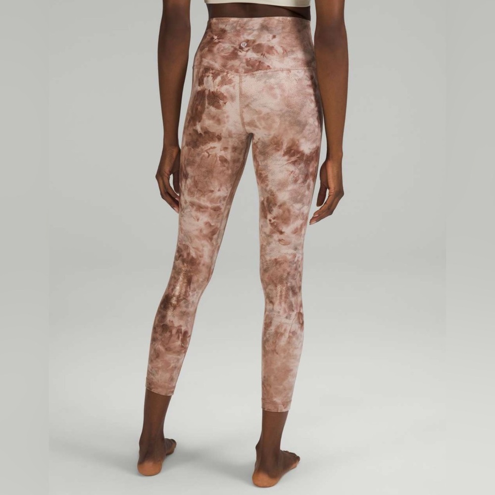 NWOT Lululemon Align High-Rise Pant 25" *Shine Diamond Dye Misty Shell C…